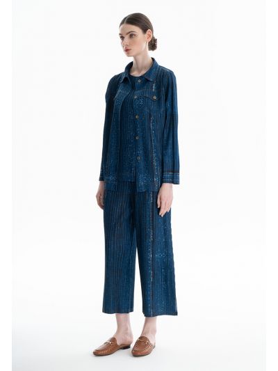 Galaxy Printed Multicolored Hi-Rise Trouser -Sale