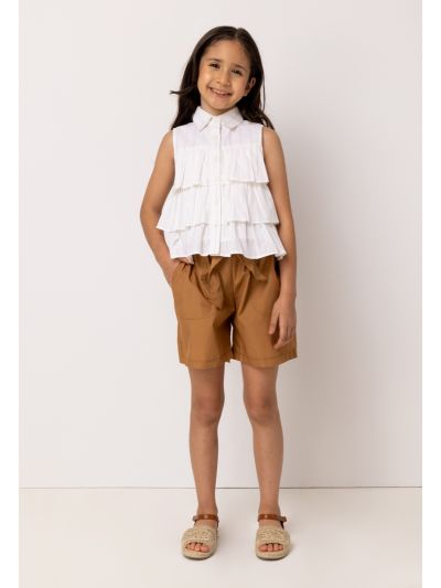 Solid Pocketed Short Shorts