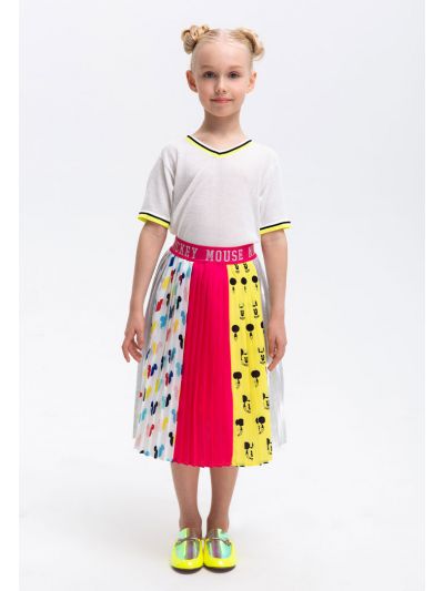 Mickey Mouse Accordion Pleated Skirt