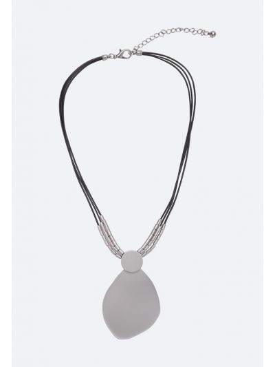 Silver Multi Thread Charm Necklace