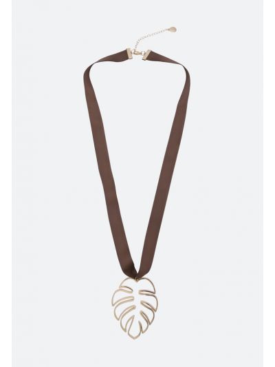 Hollow Leaf Pendant Necklace
