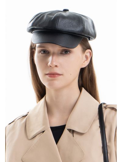 Solid Curved Pleated Peak Cap Hat -Sale