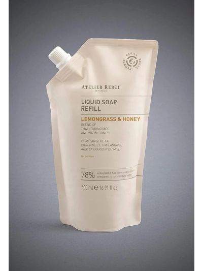 ATELIER REBUL LEMONGRASS & HONEY LIQUID SOAP 500 ML REFILL