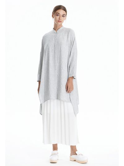 Even Pleated Solid Skirt