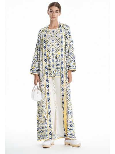 Multi Print Maxi Jacket -Sale