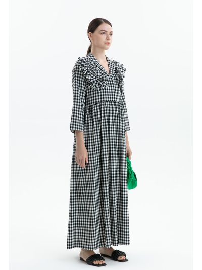 Multicolored Checkered Print Dress