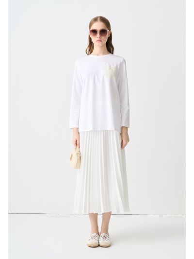 Single Midi Pleated Skirt