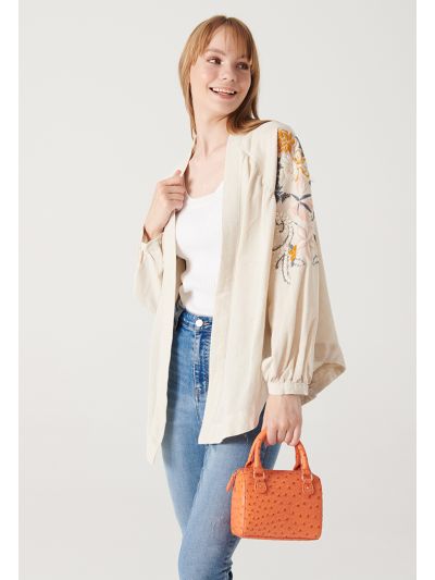 Embroidered Open Cardigan -Sale