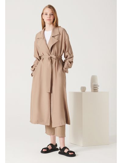 Solid Open Flared Coat -Sale