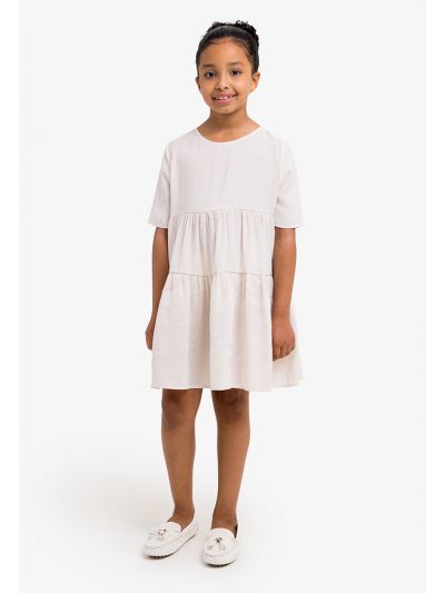 Basic Tiered Short Sleeved Dress