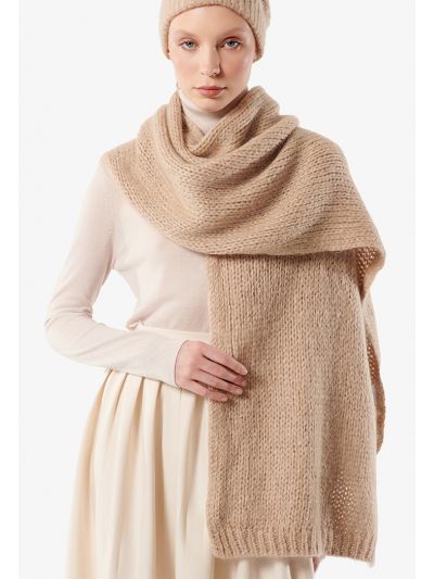 Knitted Solid Wrap Around Winter Scarf