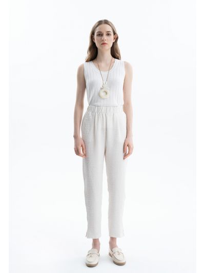 Long Slub Pants -Sale