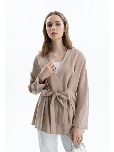 Solid Open Front Jacket -Sale