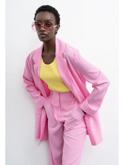 Long Sleeve Solid Double Breasted Blazer -Sale