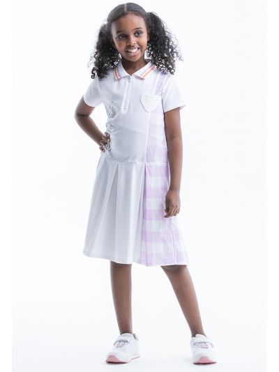 Disney Minne Mouse Print Checked Side Dress