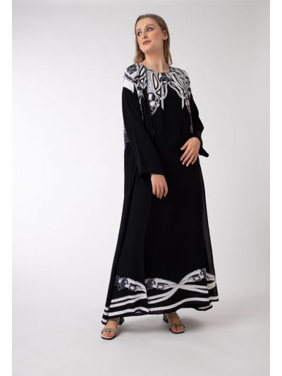 Straight Fit Printed Abaya