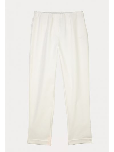 Folded Hem Solid Basic Trouser