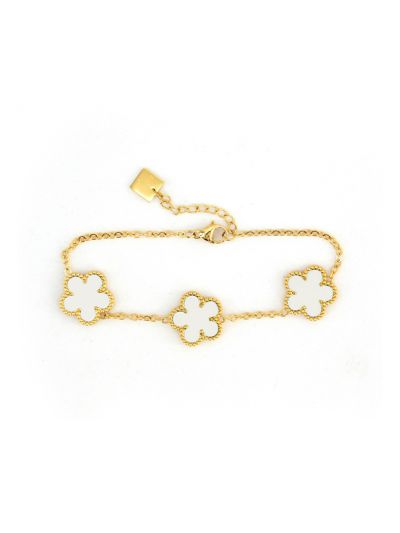 Floral Charms Embellished Bracelet