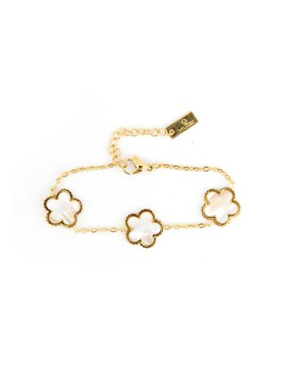 Floral Charms Embellished Bracelet