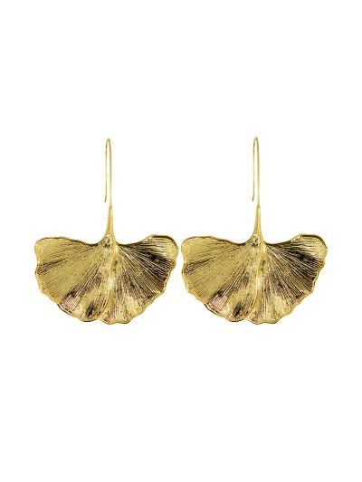 Gold Petal Drop Earrings
