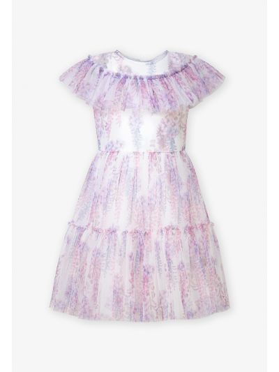 Layered Ruffled Tiered Printed Dress