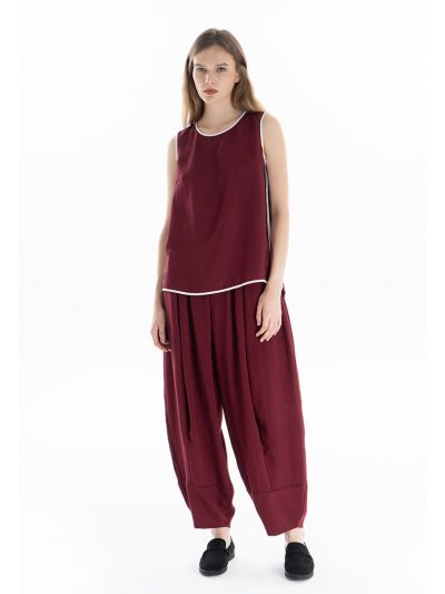 Solid Gypsy Bagy Hi-Rise Trouser -Sale