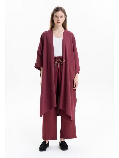 High Rise Ribbed Waist with Belt Trouser