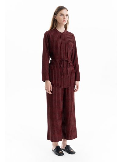 Mini Pleated Stretch Straight Leg Trouser -Sale