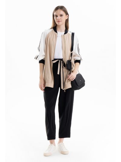Two Tone Side Stripe Straight Leg Trouser -Sale