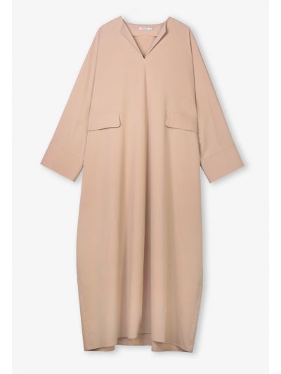 Oversize Kimono Sleeve Solid Maxi Dress