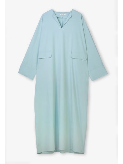 Oversize Kimono Sleeve Solid Maxi Dress