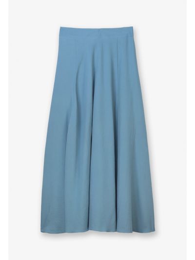 Solid Lightweight Circular Flared Skirt