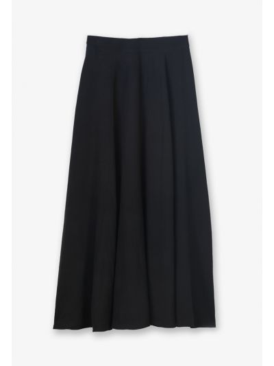 Solid Lightweight Circular Flared Skirt