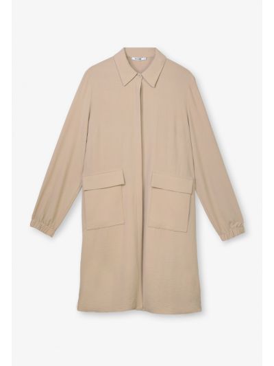 Midi Shirt With Patch Pockets
