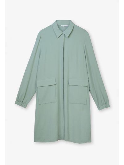 Midi Shirt With Patch Pockets