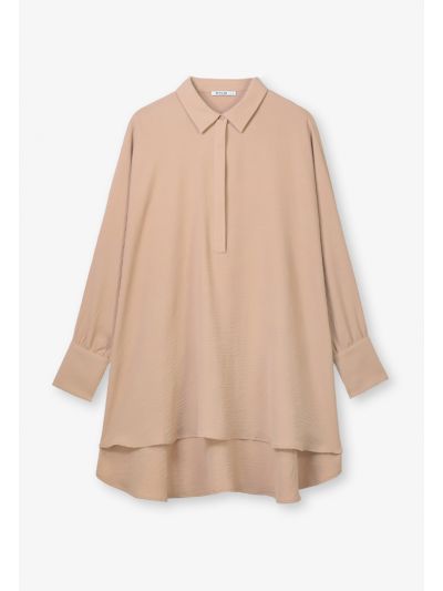Oversize High-Low Blouse