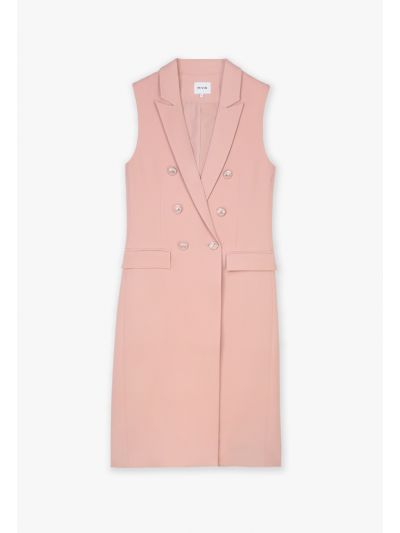 Notched Collar Double Breasted Vest