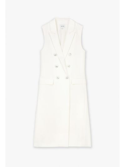 Notched Collar Double Breasted Vest