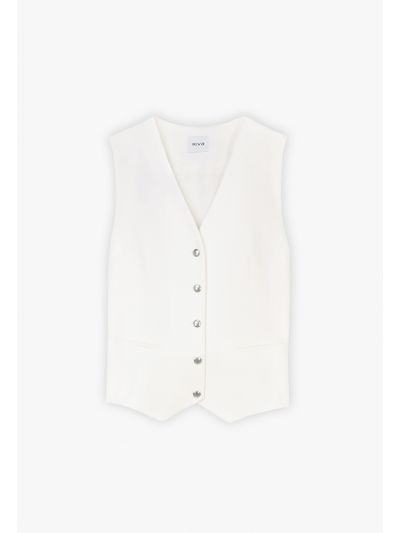 Single Breasted V-Neck Gilet