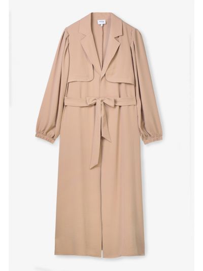 Crinkled Maxi Abaya With Storm Flap