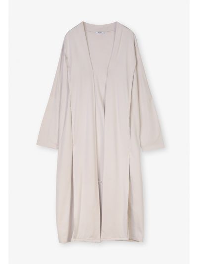 Solid Rubber print Maxi Open Cardigan