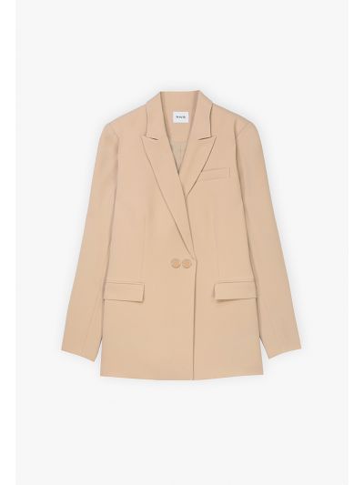 Double Breasted Notched Collar Blazer