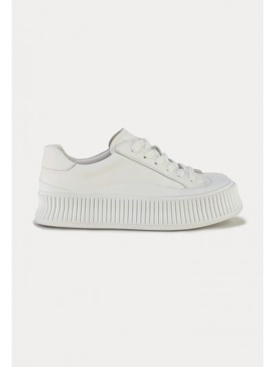 Lace Up Ribbed Rubber Shoes