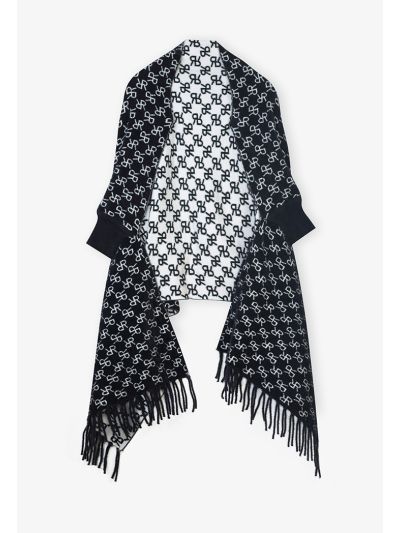 Printed Monogram Poncho