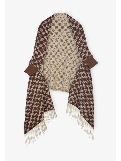 Printed Monogram Poncho