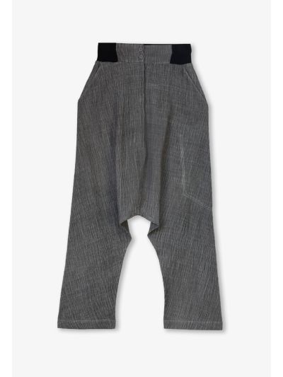 Textured Elasticated Waist Harem Pant