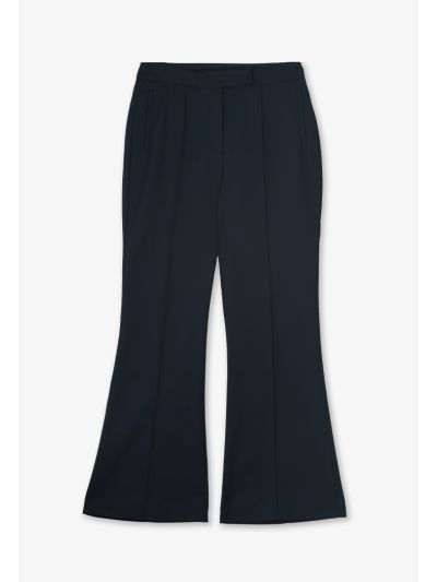 Flared Leg Mid Waist Trouser