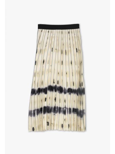 Accordian Pleated Multicolored Maxi Skirt