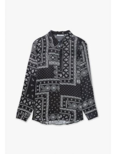 Allover Block Printed Viscose Shirt