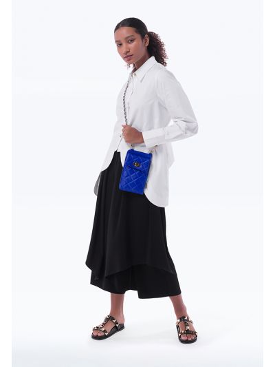 Multi-Pleated Solid Maxi Skirt -Sale
